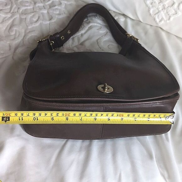 VINTAGE Perfection-Coach Legacy Crescent Flap Saddlebag Crossbody 9718 DkBrown - Picture 16 of 17